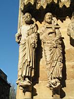 Reims - Cathedrale - Portail ouest, Statue (01)